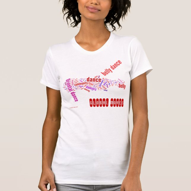 Camiseta Nube global 2 de la palabra de los movimientos (Anverso)