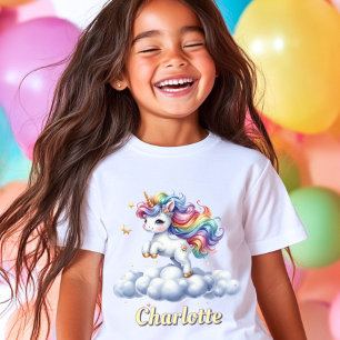 Camiseta Nube mágica nombre unicornio destellante