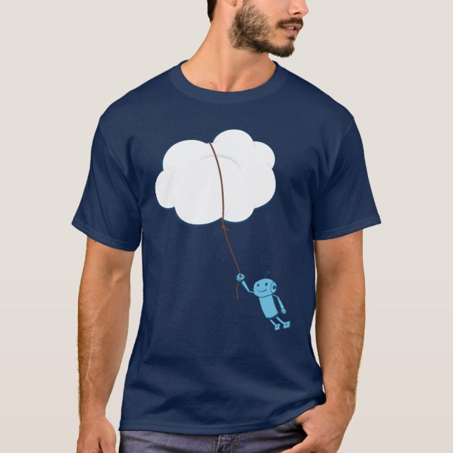 Camiseta Nube que computa (cuando los robots soñan) (Anverso)