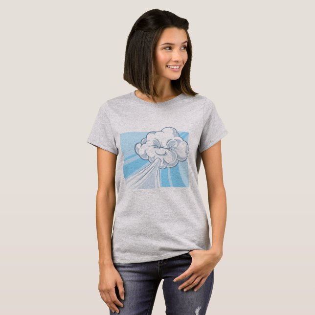 Camiseta Nube que sopla del viento (Anverso completo)