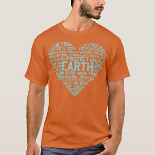 Camiseta Nube Verde azulada de Word Heart Earth