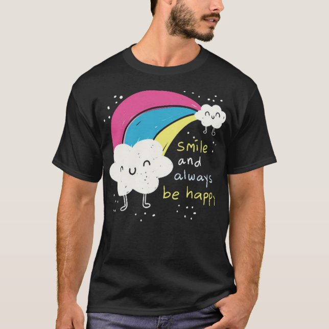 Camiseta Nube y arco iris (Anverso)