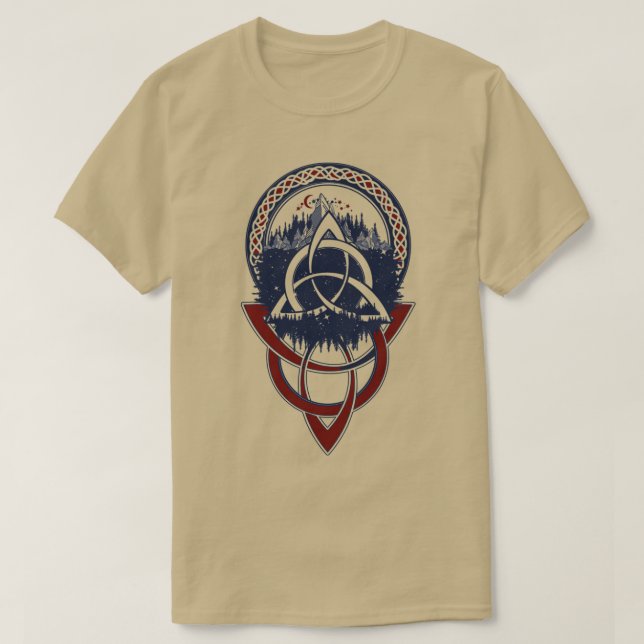 Camiseta Nubes celtas y montañas (Diseño del anverso)