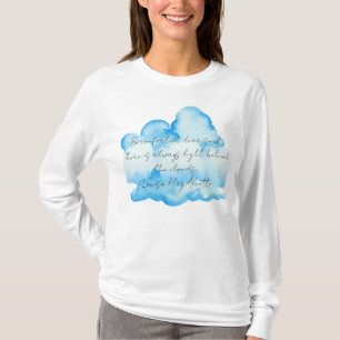 Camiseta "Nubes" con Louisa May Alcott citan a mujeres