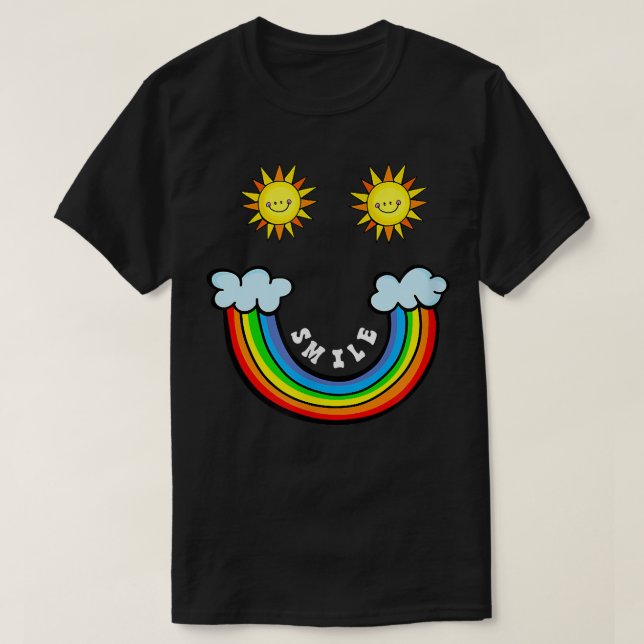 Camiseta Nubes de arcoiris sonrisa sonrisa Ropa Accesorios  (Diseño del anverso)