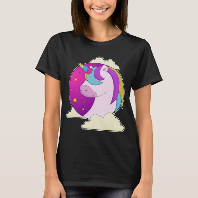 Camiseta Nubes de estrellas de Unicornio (Anverso)