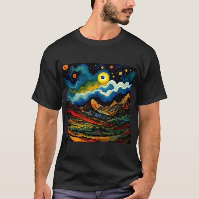 Camiseta Nubes de tormenta sobre montañas 3 (Anverso)