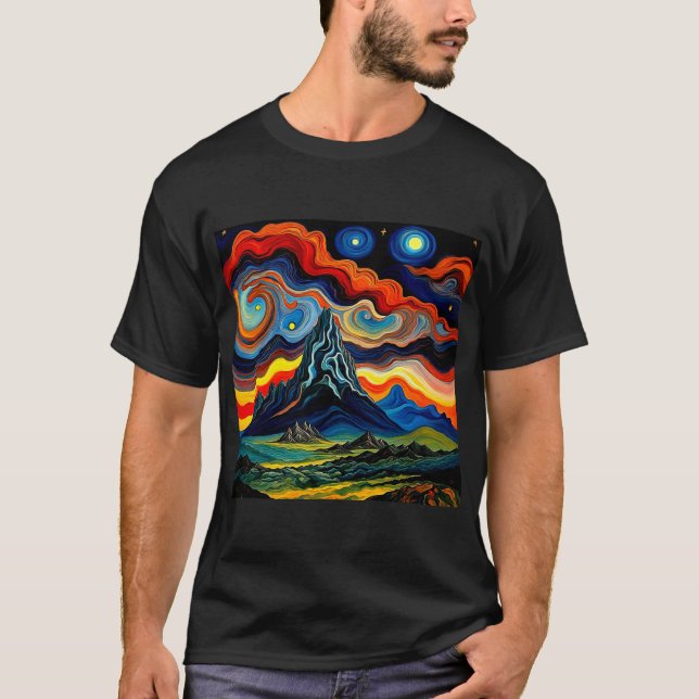 Camiseta Nubes de tormenta sobre montañas 4 (Anverso)
