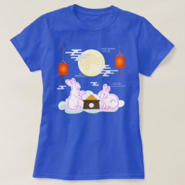 Camiseta Nubes de torta lunar en el festival de mediados de