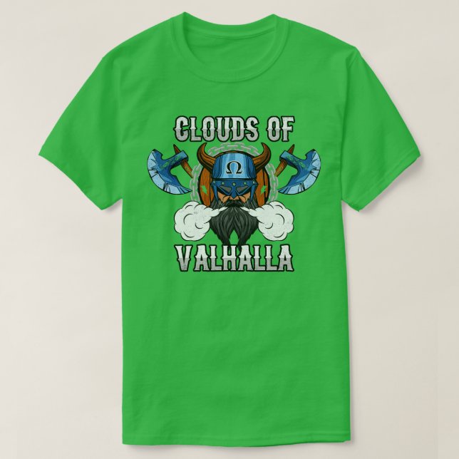 Camiseta Nubes De Valhalla Vaping Viking Vape (Diseño del anverso)