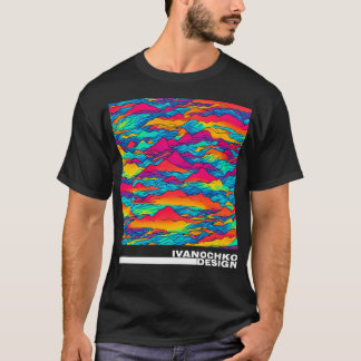 Camiseta Nubes En Las Montañas Abstracción Activa