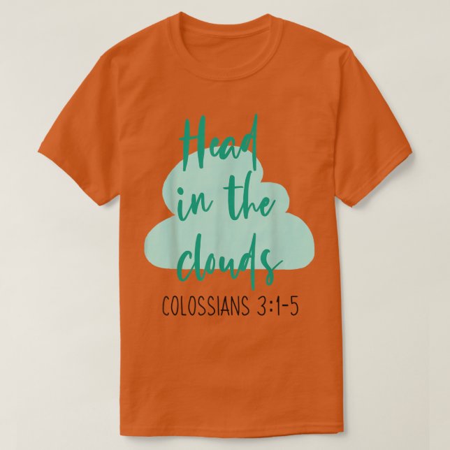 Camiseta Nubes fe cristiana colossiana Biblia contra mujere (Diseño del anverso)