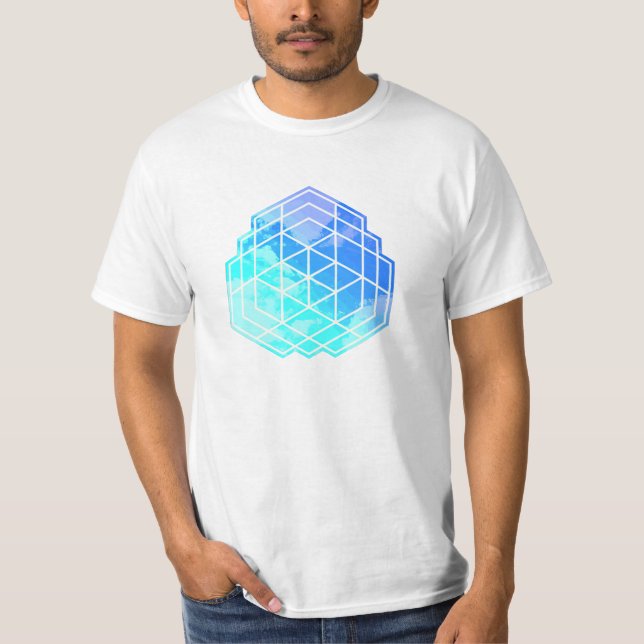 Camiseta Nubes geométricas (Anverso)