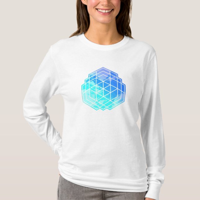Camiseta Nubes geométricas (Anverso)