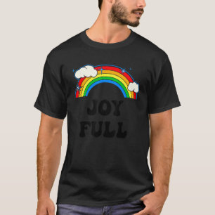 Camiseta Nubes Llenas de Alegría Cute Arcoíris Positivo Ver