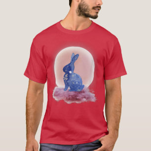 Camiseta Nubes lunares y Astrología Bunny Divinación Pagan 