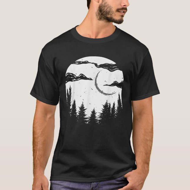 Camiseta Nubes naturales al aire libre Árboles Senderismo E (Anverso)