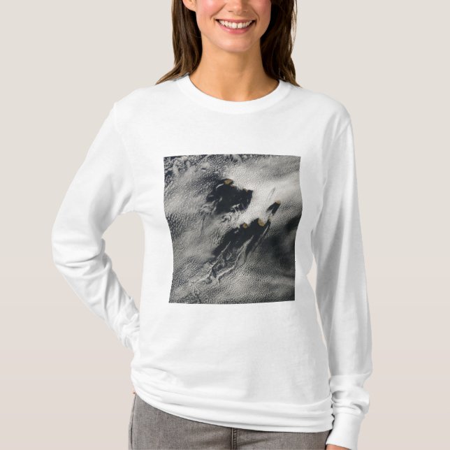 Camiseta Nubes onduladas en forma de ola de buques y vórtic (Anverso)