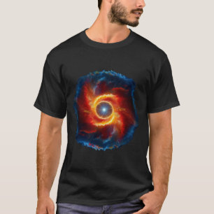 Camiseta Nubes oscuras y llamas rodean un orbe giratorio