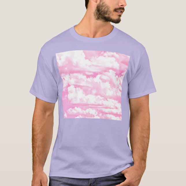 Camiseta Nubes rosa rosadas festivas (Anverso)