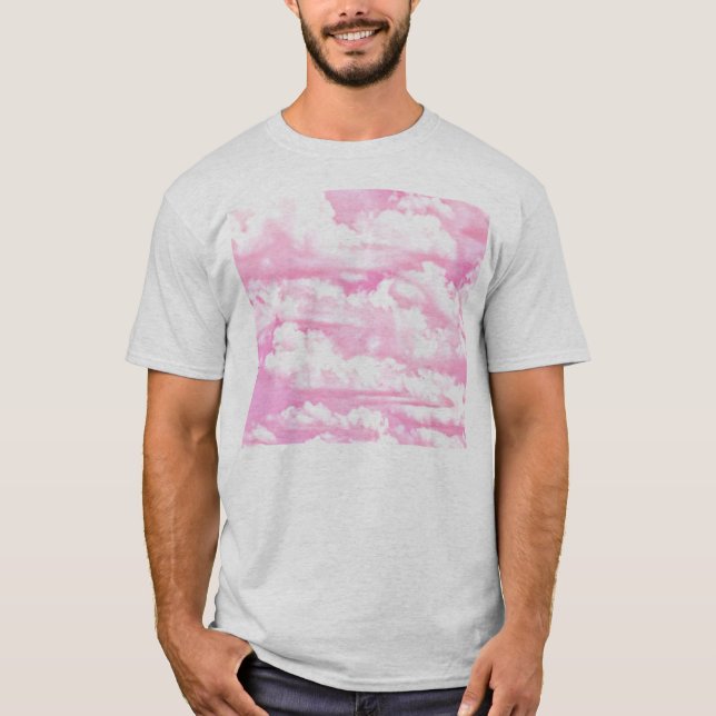 Camiseta Nubes rosa rosadas festivas (Anverso)