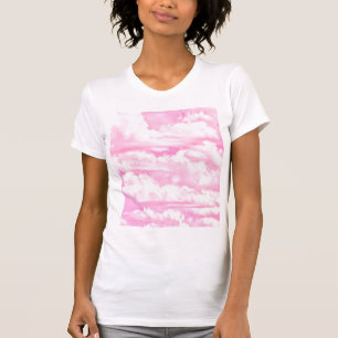 Camiseta Nubes rosa rosadas festivas