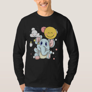 Camiseta Nubes Safari África Zoológico Animal aburrido Elep