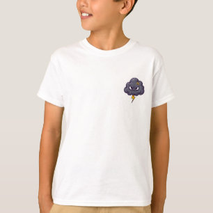 Camiseta Nubes tempestuosas gruñonas niños relámpago