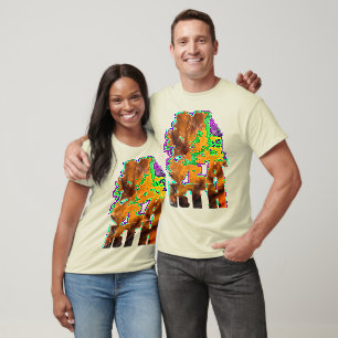 Camiseta Nubes Tenues - Dorado