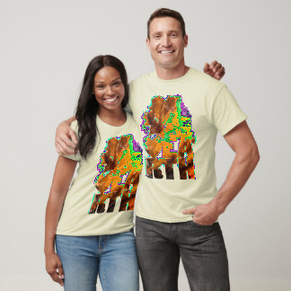 Camiseta Nubes Tenues - Dorado
