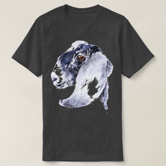 Camiseta Nubian Goat  Watercolour Art,Nubian Goat  Art,Nubi (Diseño del anverso)