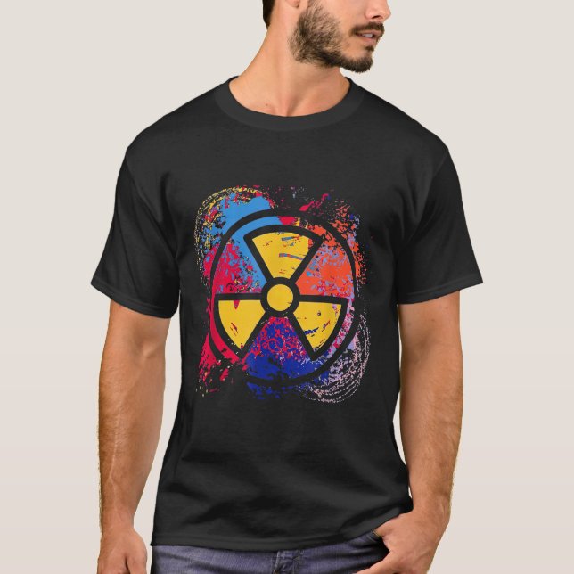 Camiseta Nuclear Medicine Radiation Symbol Colorful Radiolo (Anverso)