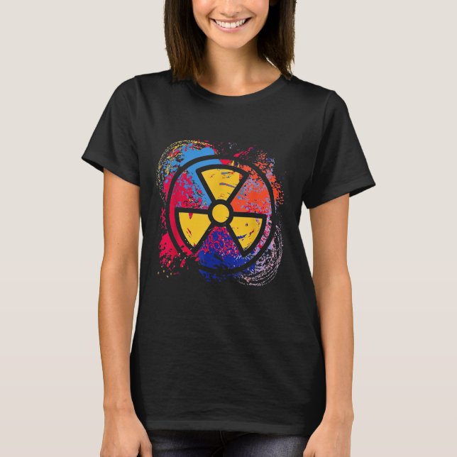 Camiseta Nuclear Medicine Radiation Symbol Colorful Radiolo (Anverso)