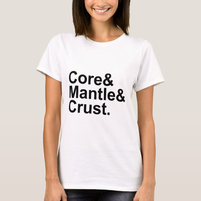 Camiseta Núcleo Manto Corteza | Estructura Interna de la Ti (Anverso)