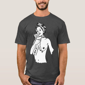 Camiseta NUDEART domesticado por el gato