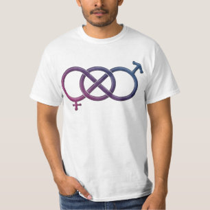 Camiseta Nudo bisexual del género del orgullo