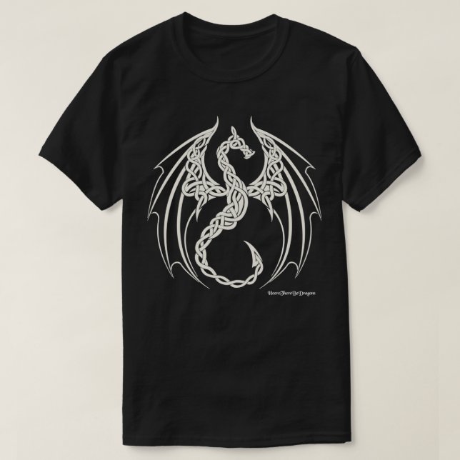 Camiseta Nudo celta Dragon White (Diseño del anverso)