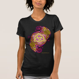 Camiseta Nudo espiral céltico magenta de la trinidad