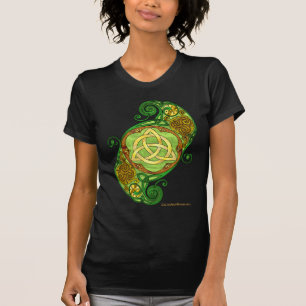 Camiseta Nudo espiral céltico verde de la trinidad