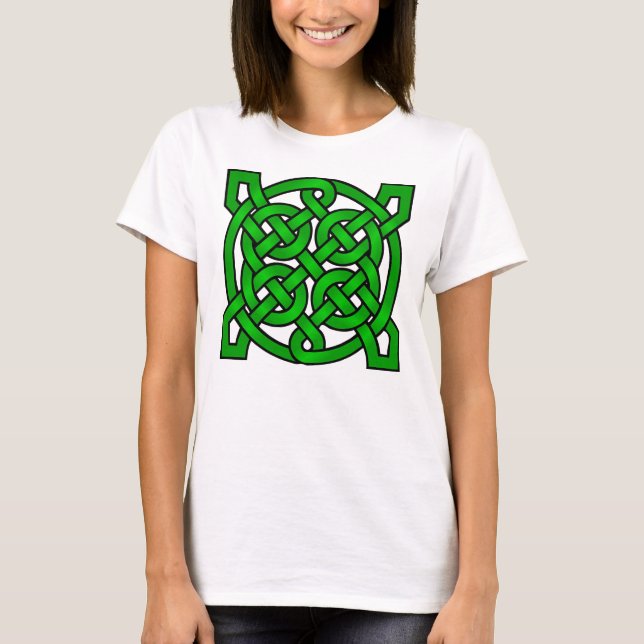 Camiseta Nudos celtas verdes (Anverso)