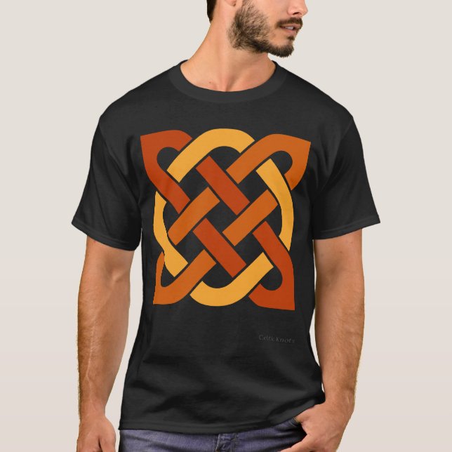 Camiseta Nudos del Celtic del naranja 3-Color (Anverso)