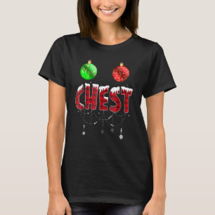 Camiseta Nueces De Chest Navidad Pareja Coincidente Castaña