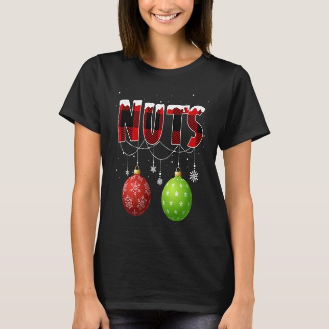 Camiseta Nueces de pecho coincidentes con castañas Navidade (Anverso)