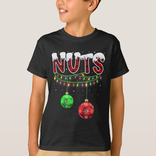 Camiseta Nueces de pecho coincidentes con castañas Navidade (Anverso)