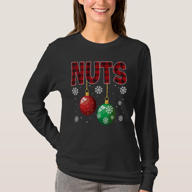 Camiseta Nueces de pecho coincidentes con castañas Navidade (Anverso)