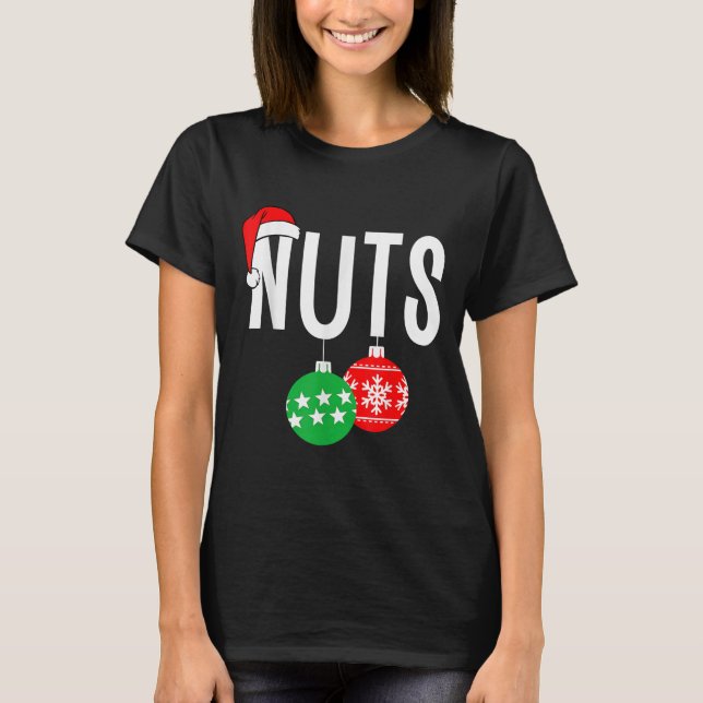 Camiseta Nueces de pecho coincidentes con castañas Navidade (Anverso)