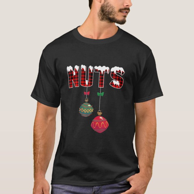 Camiseta Nueces de pecho coincidentes con nueces Navidades  (Anverso)