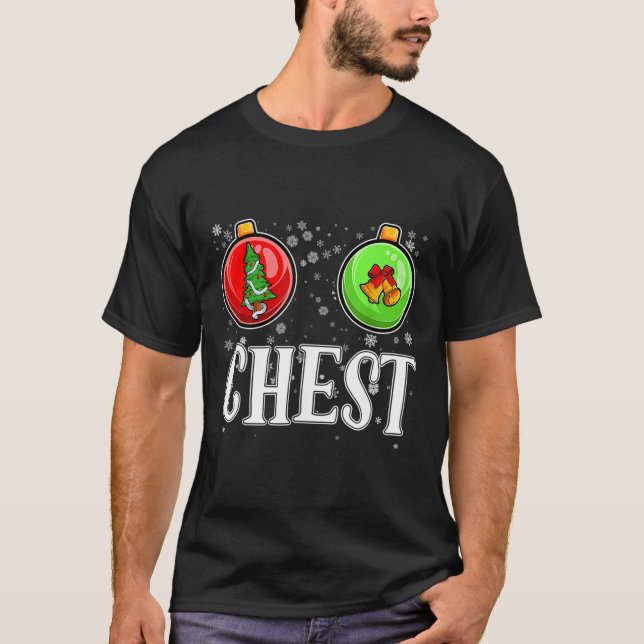Camiseta Nueces de pecho que coinciden con castañas Navidad (Anverso)