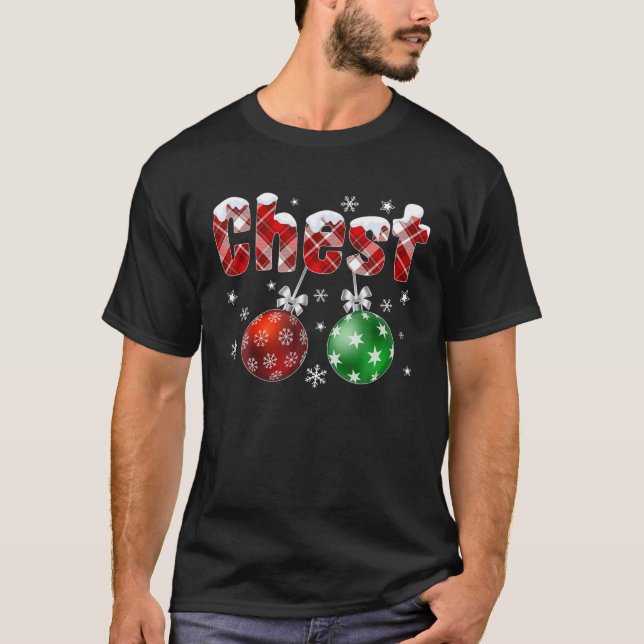 Camiseta Nueces de pecho que coinciden con castañas Navidad (Anverso)