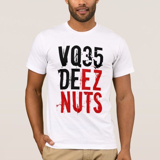 Camiseta NUECES de VQ35 DEEZ (rojas/negro) con el logotipo (Anverso)
